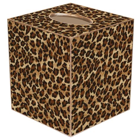 tb leopard tissue box cover