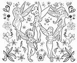 Coloring Fairies Pages Disney Kids Printable Fairy Tinkerbell Print Coloriage Adult Friends sketch template