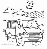 Coloring Pages Truck Transportation Color Kids Printable Trucks Cars Gif Car Transport Sheets Found sketch template
