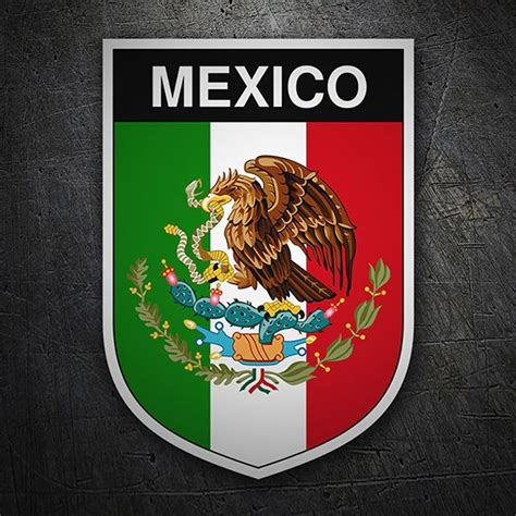 Escudo Bandera De México Diseño De Pegatina Pegatinas Para Coches