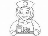 Coloring Nurse Nurses Pages Ws sketch template
