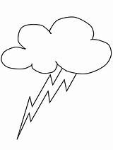 Lightning Coloring Pages Bolt Nature Clipart Sheet Cloud Printable Lightning2 Colouring Lightening Thunderstorm Print Kids Weather Templates Storm Line sketch template