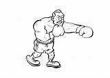 Boxing Coloring Sport Pages Edupics Large sketch template
