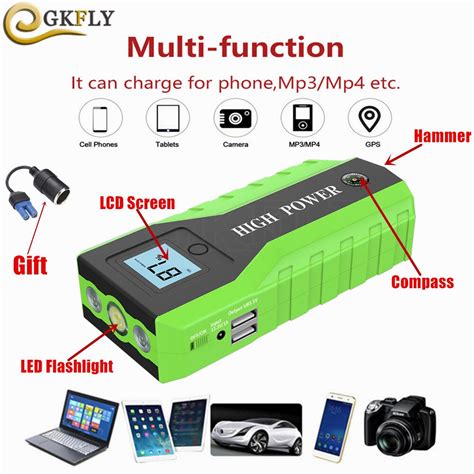 high capacity   starting device   portable car jump starter power bank car charger