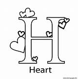 Coloring Alphabet Pages Letter Heart Print Printable Things Start Color Geography Pdf Book sketch template