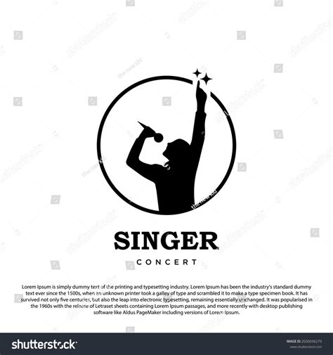 singer logo silhouette singer logo design stock vector royalty   shutterstock