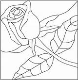 Patterns Paint Painting Printable Glass Stained Kids Rose Coloring Designs Pages Pattern Mosaic Templates Roses Pink Simple Outline Flower Para sketch template