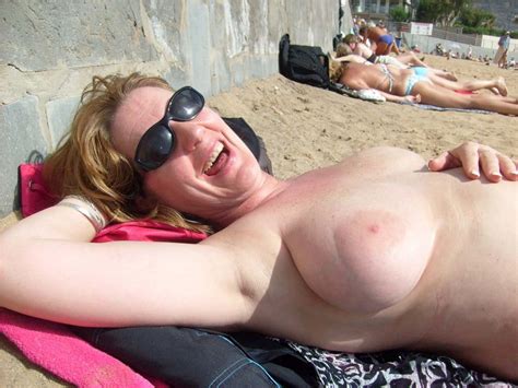 Mom Milf Cougar Public Beach Topless 61 Pics Xhamster
