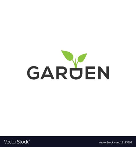 garden logo royalty  vector image vectorstock