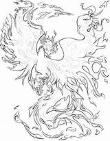 Phoenix Coloring Pages Colouring Realistic Printable Bird Print Kids Adult sketch template