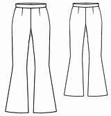 Pants Flared Sewing Pattern Patterns Women Gratis Flare Broek Drawing Molde Kleding Draft Lekala Clothing Technical Example Patronen Make Pdf sketch template