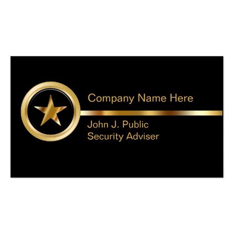 security business cards