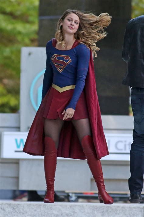 Sexy Beautiful Babes Melissa Benoist ‘supergirl’ Set In