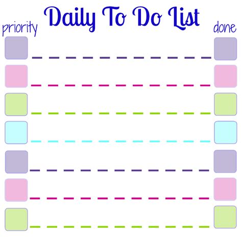 Daily To Do List Printable For Sticky Notes Organized 31