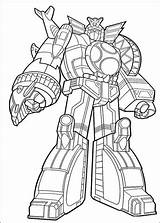 Power Megazord Ranger Coloring Rangers Pages Printable Para Categories sketch template