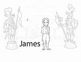 James Giant Peach Coloring Pages Getcolorings sketch template