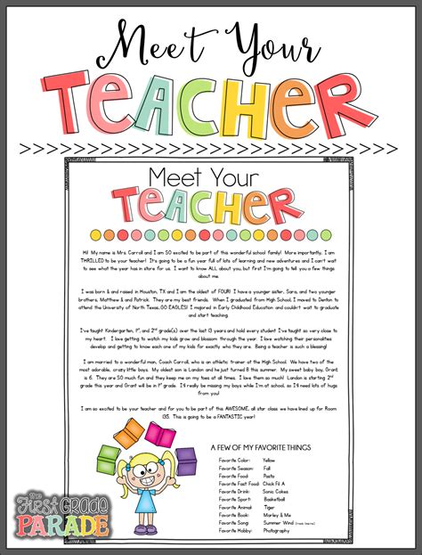 meet  teacher tips ideas   grade parade