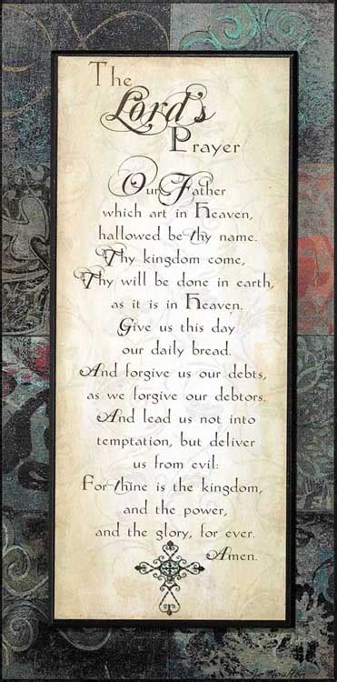 lord s prayer plaque