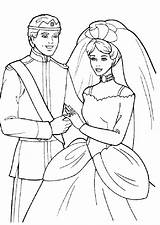 Barbie Coloring Pages Ken Wedding Print Printable Color Bridal Kids Para Dress Imprimir Colorpages Beautiful Married Got Their Gif sketch template