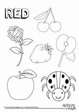 Red Coloring Color Things Pages Worksheets Preschool Colouring Activities Toddlers Colors Hawk Tailed Printable Kindergarten Activity Sheets Objects Colour Learning sketch template