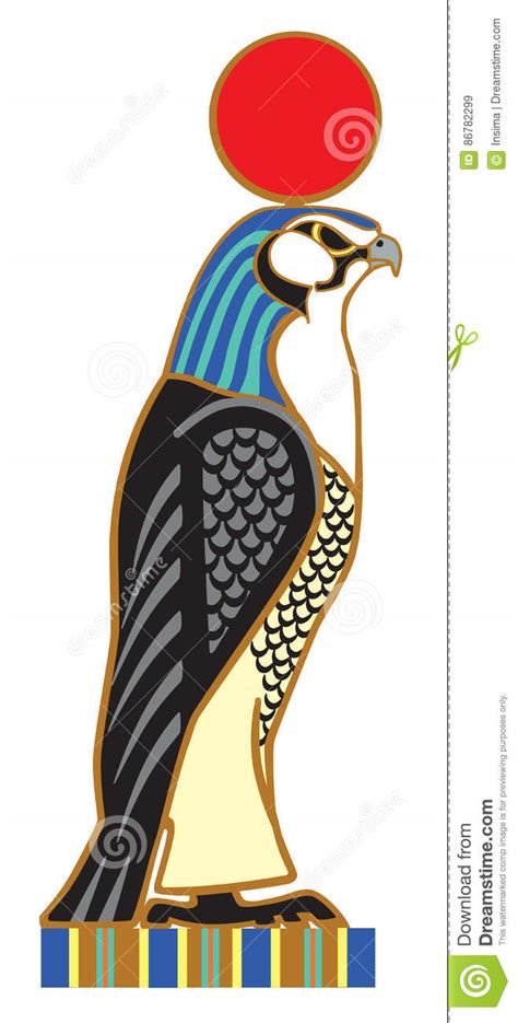 Egyptian Falcon Horus Cartoon Vector