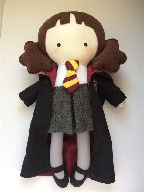 hermione granger doll handmade doll cloth doll geek doll