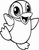 Penguin Coloring Pages Realistic Penguins Getcolorings Baby sketch template