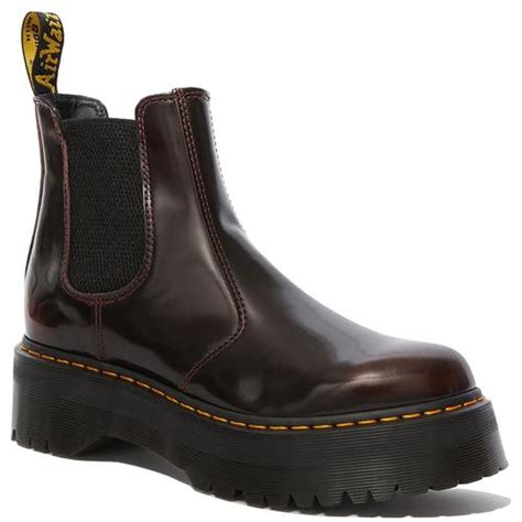 quad  dr martens womens chelsea boots cherry red