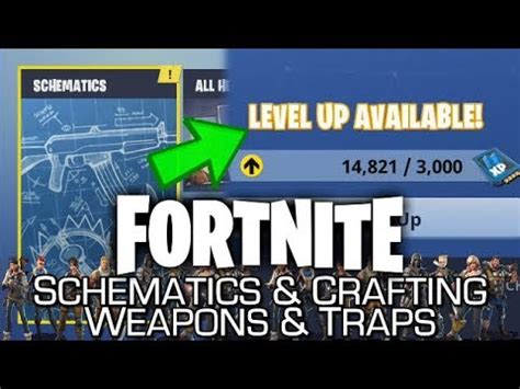 fortnite crafting schematics weapons traps resources evolution ingredients