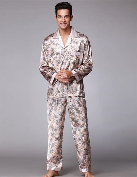 Hot Sexy Pajamas Suit For Men Silky Smooth Anti Real Silk Pajamas
