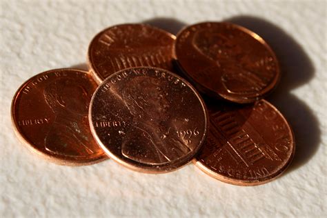 pennies picture  photograph  public domain