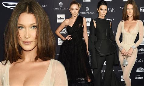 bella hadid joins sister gigi and kendall jenner at harper s bazaar icons party during nyfw