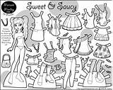 Doll Saucy Marisole Colouring Paperdolls Coloringtop Cheapskate sketch template