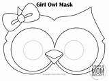 Owl Mask Kids Printable Templates Coloring Template Simple Simplemomproject Mom Pages Masks Print Animal Project Choose Board sketch template