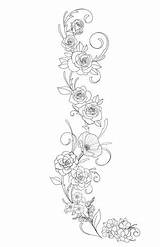 Vine Flowers Tatuajes Cerezo sketch template