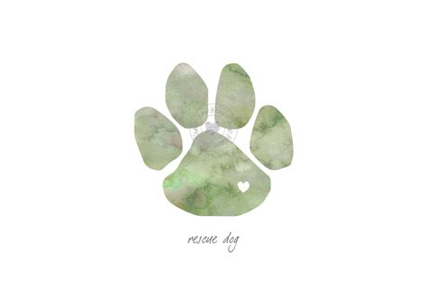 paw print rescue dog dog watercolor painting digital  pawsbcause