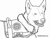 Coloring Dog Police Pages Canine Army Working Fbi Dogs Drawing Template Therapy 78kb 428px sketch template