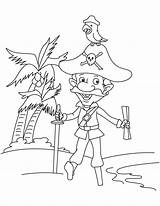 Pirate Parrot Captain Coloring sketch template