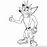 Bandicoot Xcolorings Motorcyle sketch template