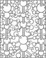 Coloring Pages Molecule Printable Book Color Adult Sheets Designs Organic Drawings Coke Dna Getdrawings Patterns Drawing Designlooter Publications Dover Colouring sketch template