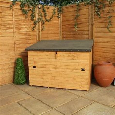 mercia shiplap wooden garden storage chest  shed