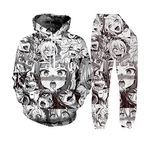 anime ahegao funny 3d print hoodies joggers hipster sexy cartoon street wear brand clothing 2