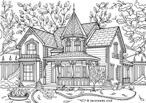 coloring book pages house coloring pages