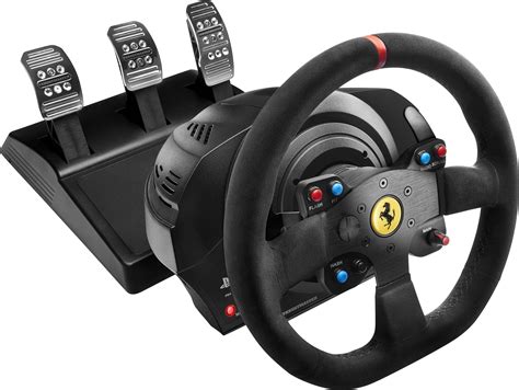 thrustmaster  ferrari integral alcantara edition steering wheel playstation  black