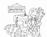 Digi Stamps Digital Dearie Dolls Coloring Sewing Looking Pages Patterns Embroidery Machine Machines Colouring Choose Board October sketch template