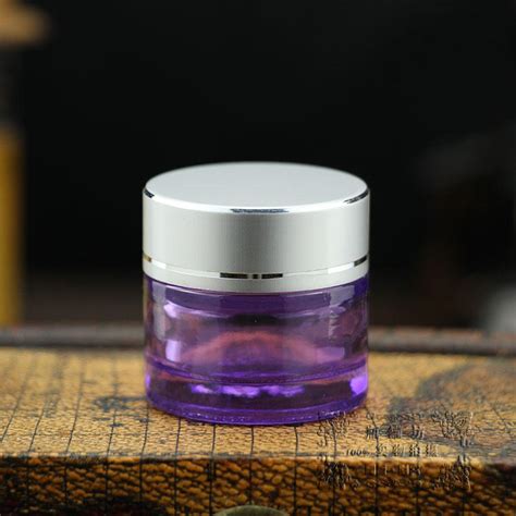 50pcs Wholdesale 10g Light Purple Glass Cream Jar With