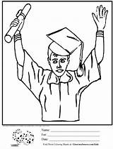 Coloring Graduation Pages Kids Color Print Popular Library Clipart Number Book sketch template