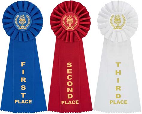 victory award rosette place ribbons    clinch star