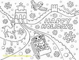 Happy Holidays Coloring Pages Getcolorings Color sketch template