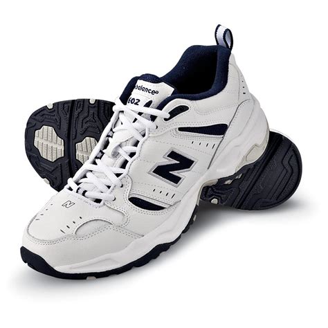 mens  balance  athletic shoes white navy  running